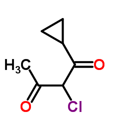 2-Chloro-1-cyclopropyl-1,3-butanedione Structure