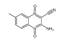 3-amino-7-methyl-2-quinoxalinecarbonitrile 1,4-di-N-oxide结构式