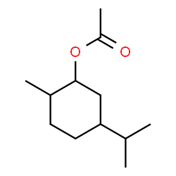(1)-(1α,2β,5α)-5-(isopropyl)-2-methylcyclohexyl acetate结构式