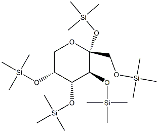 1-O,2-O,3-O,4-O,5-O-Pentakis(trimethylsilyl)-α-D-fructopyranose结构式