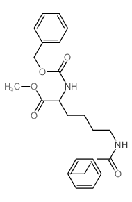 methyl 2,6-bis(phenylmethoxycarbonylamino)hexanoate结构式