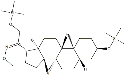 3α,21-Bis(trimethylsiloxy)-5α-pregnan-20-one O-methyl oxime Structure