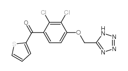 [2,3-dichloro-4-(1H-tetrazol-5-ylmethoxy)phenyl] 2-thienyl ketone Structure