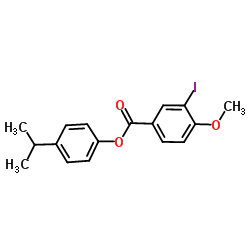 4-Isopropylphenyl 3-iodo-4-methoxybenzoate结构式