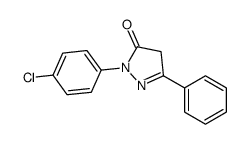 1-(4-氯苯基)-3-苯基-2-吡唑-5-酮结构式