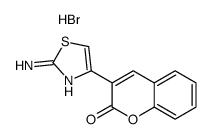 3-(2-氨基-1,3-噻唑)-2h-色烯-2-酮氢溴酸结构式