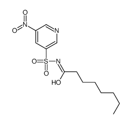 N-(5-nitropyridin-3-yl)sulfonyloctanamide结构式