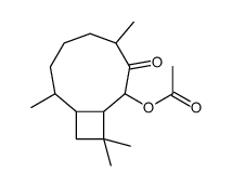 (2,6,10,10-tetramethyl-7-oxo-8-bicyclo[7.2.0]undecanyl) acetate结构式