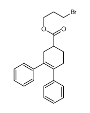 3-bromopropyl 3,4-diphenylcyclohex-3-ene-1-carboxylate结构式