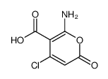 2-amino-4-chloro-6-oxopyran-3-carboxylic acid Structure