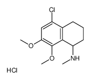 (5-chloro-7,8-dimethoxy-1,2,3,4-tetrahydronaphthalen-1-yl)-methylazanium,chloride Structure