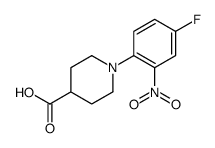 1-(4-fluoro-2-nitrophenyl)piperidine-4-carboxylic acid structure