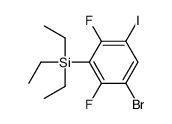 (3-bromo-2,6-difluoro-5-iodophenyl)-triethylsilane Structure