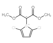 Thiophenium, 2,5-dichloro-, 2-methoxy-1-(methoxycarbonyl)-2-oxoethylide Structure