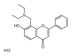 diethyl-[(7-hydroxy-4-oxo-2-phenylchromen-8-yl)methyl]azanium,chloride结构式