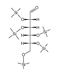 2-O,3-O,4-O,5-O,6-O-Pentakis(trimethylsilyl)-D-mannose Structure