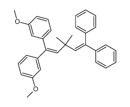 1,1'-(3,3-Dimethyl-5,5-diphenyl-1,4-pentadiene-1,1-diyl)bis(3-methoxybenzene)结构式