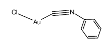 (phenyl isonitrile)gold(I) chloride Structure