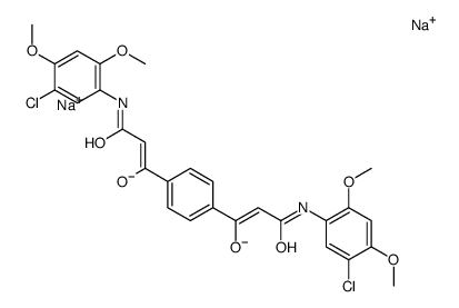 disodium 3,3'-(p-phenylene)bis[N-(5-chloro-2,4-dimethoxyphenyl)-3-hydroxyacrylamidate] Structure