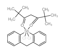 5,5-dichloro-10H-benzo[b][1]benzostibinine,2,2,6,6-tetramethylheptane-3,5-dione结构式