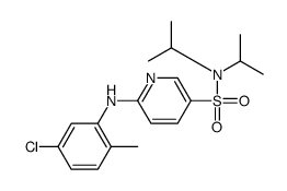 6-(5-chloro-2-methylanilino)-N,N-di(propan-2-yl)pyridine-3-sulfonamide结构式