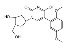 5-(2,5-dimethoxyphenyl)-1-[(2R,4S,5R)-4-hydroxy-5-(hydroxymethyl)oxolan-2-yl]pyrimidine-2,4-dione结构式