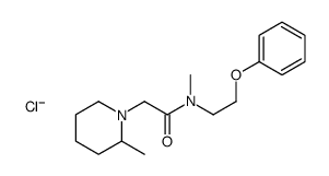 N-methyl-2-(2-methylpiperidin-1-yl)-N-(2-phenoxyethyl)acetamide,chloride结构式