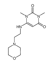 1,3-dimethyl-6-[(2-morpholinoethyl)amino]uracil结构式