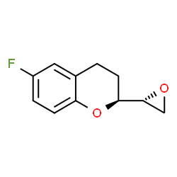 (2R)-REL-6-氟-3,4-二氢-2-(2S)-2-环氧乙烷基-2H-1-苯并吡喃结构式