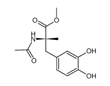 carboxymethyl-1 methyl-2 N-acetyl-2 (dihydroxy-3,4 phenyl)-3 alanine结构式