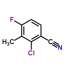2-氯-3-甲基-4-氟苯甲腈结构式