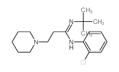 N-(2-chlorophenyl)-3-(1-piperidyl)-N-tert-butyl-propanimidamide结构式