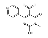 3-甲基-5-硝基-6-(4-吡啶)-2,4(1H,3H)-嘧啶二酮结构式