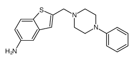 2-[(4-苯基-1-哌嗪)甲基]-苯并[b]噻吩-5-胺结构式