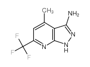 4-甲基-6-三氟甲基-1H-吡唑并[3,4-b]吡啶-3-胺结构式