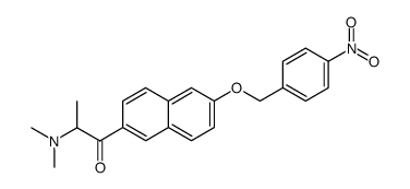 2-Dimethylamino-1-[6-(4-nitro-benzyloxy)-naphthalen-2-yl]-propan-1-one结构式