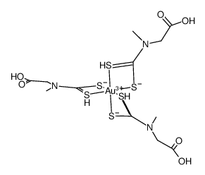 [Au(N-methylglycinedithiocarbamate)3] Structure