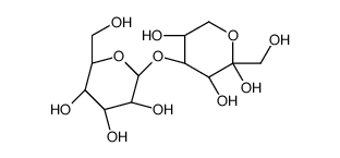 4-O-β-D-Galactopyranosyl-α-D-fructopyranose结构式