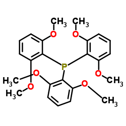 三(2,6-二甲氧基苯)膦结构式