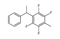 Benzene, 1,2,4,5-tetrafluoro-3-methyl-6-(1-phenylethyl)结构式