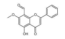 5-hydroxy-7-methoxy-4-oxo-2-phenyl-4H-chromene-8-carbaldehyde结构式
