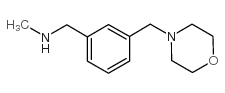 N-甲基-n-[3-(吗啉-4-甲基)苄基]胺结构式