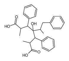 4-hydroxy-2,6-dimethyl-4-(1-methyl-2-phenyl-ethyl)-3,5-diphenyl-heptanedioic acid结构式