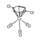 tricarbonyl(1,4-dichlorobenzene)chromium(0) Structure