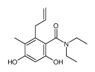N,N-diethyl-4,6-dihydroxy-3-methyl-2-prop-2-enylbenzamide结构式