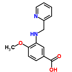 4-METHOXY-3-((PYRIDIN-2-YLMETHYL)AMINO)BENZOIC ACID结构式
