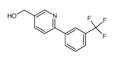 [6-(3-三氟甲基苯基)-3-吡啶基]甲醇结构式
