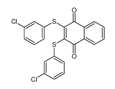 2,3-bis[(3-chlorophenyl)sulfanyl]naphthalene-1,4-dione结构式