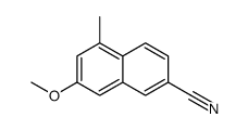 7-methoxy-5-methylnaphthalene-2-carbonitrile结构式