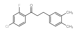 4'-CHLORO-3-(3,4-DIMETHYLPHENYL)-2'-FLUOROPROPIOPHENONE结构式